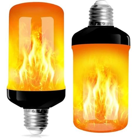 Set di 2 lampadine LED E27 a forma di fiamma, 4 modalità di illuminazione e sensore di gravità - AquaForge (1/5)