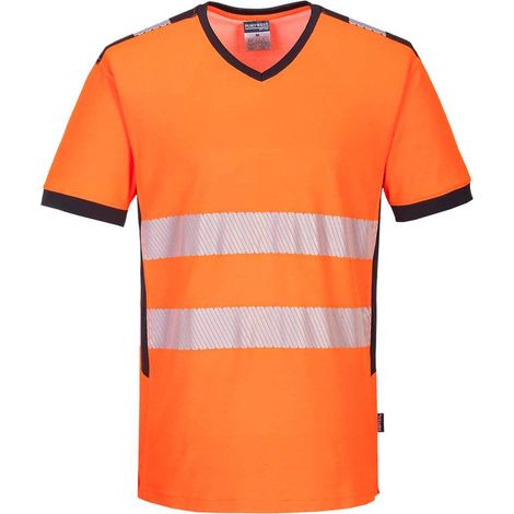 T-shirt Col V Pw3 Hi-vis Couleur : Orange/noir Taille 4xl - Portwest (1/2)