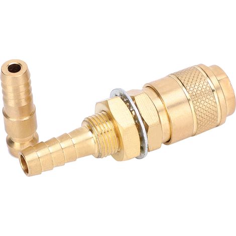 8 mm Paar wassergekühlte Gasadapter-Schnellkupplungen für MIG/TIG-Schweißbrenner (gelb) (1/5)