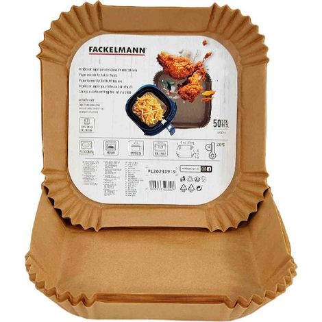 BANDEJA DE PAPEL PARA AIRFRYER CUADRADO - 50UDS