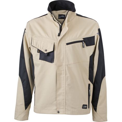 James & Nicholson Arbeitsjacke JN821 Gr. 2XL beige/schwarz (1/5)