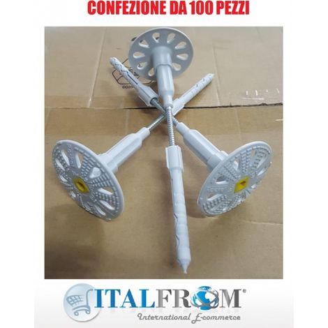 ROFIX ROCKET - Tassello a Vite in Acciaio Zincato Galvanizzato - Montaggio ad Incasso - 80 mm- Confezione da 100 Pezzi (1/3)