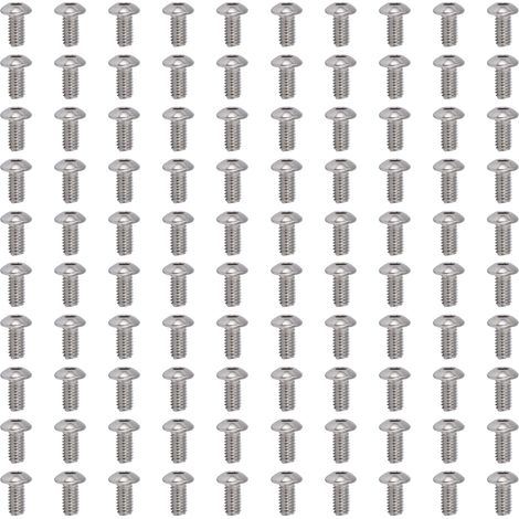 100 vis à tête cylindrique creuse M4 en acier galvanisé pour l'industrie des machines de précision 2802-0004-0008