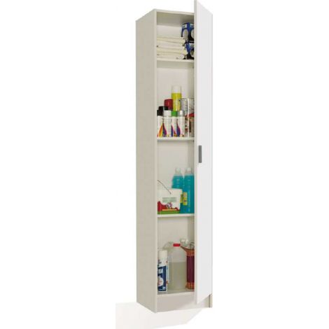 Armadio portascope 37x37x180h cm con 1 anta bianco opaco - Giacinto (1/7)