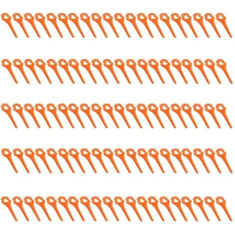 Lot de 100 Lames de Rechange en Plastique - pour Tondeuse à Batterie 20V FX-E1RT20 - Original A264 (1/4)