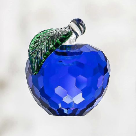 Briefbeschwerer in Apfelform aus Kristallglas, Sammlerstück in Form einer Frucht, Geschenk zum Valentinstag, Dekoration für Zuhause oder Hochzeiten.