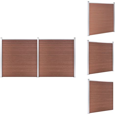 Zaunfelder - Living Gartenzaun WPC 353×186 cm Braun (1/5)