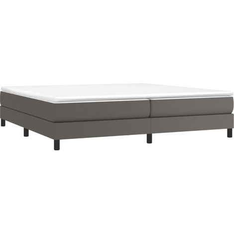 Cadre de lit sans matelas gris 200x200 cm similicuir vidaXL