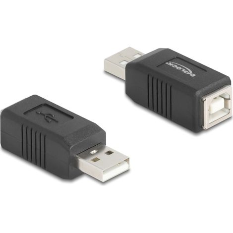 Delock Adaptador USB 2.0 USB Tipo-A macho a USB Tipo-B hembra