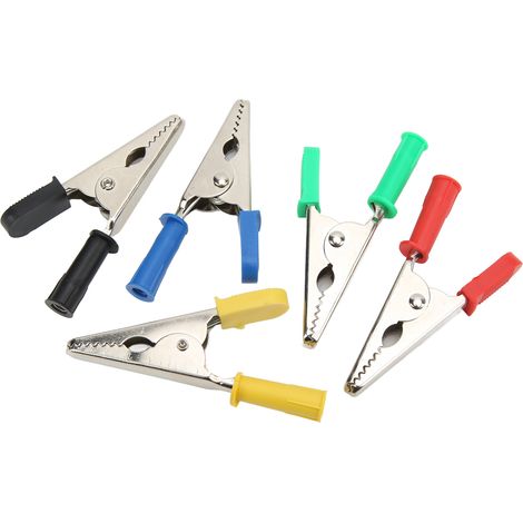 Krokodilklemmen-Set (5 Stück), 20 mm, 30 A, 3000 V, Kupfer-PVC-Klemme, Kfz-Batterieklemmen für Elektroprojekte (1/5)