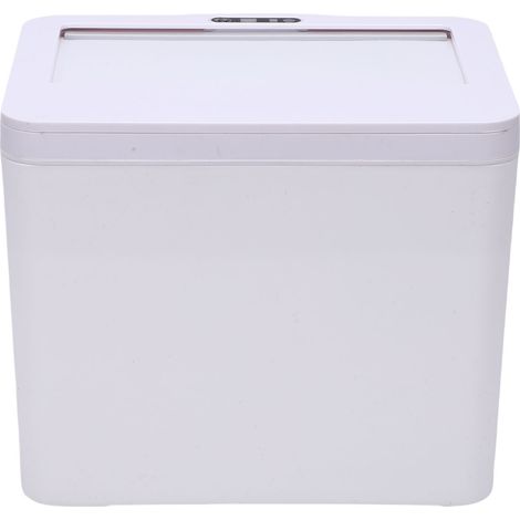 Poubelle automatique à détecteur de mouvement, capacité 8 L, sans contact, anti-odeurs, avec couvercle télescopique étanche, idéale pour la maison, la cuisine, le bureau et la voiture. (1/5)