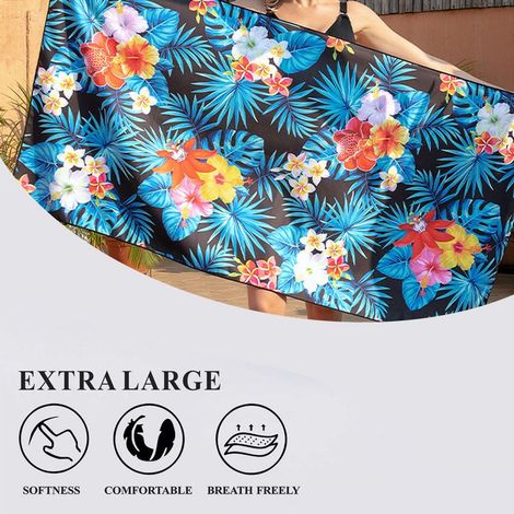 Serviette De Plage - 160 X 80 Cm - Ultra Légère Et Rapide Séchage - Pour Plage Piscine Jardin Terrasse - 1 Pièce