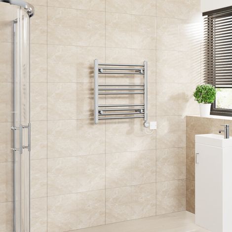 Touch Screen Thermostatic Straight Towel Rail Chrome 600x600mm (1/5)