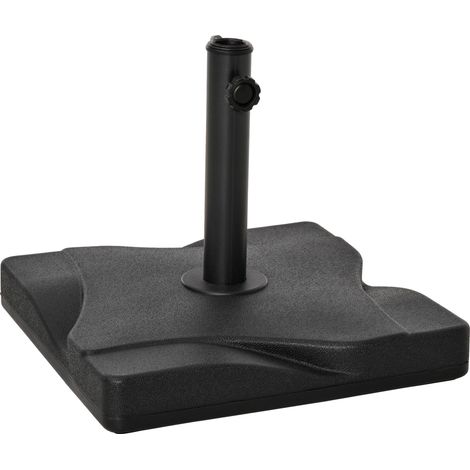 Socle de parasol 20 kg pour mâts de parasol de 30 à 38 mm, base en ciment stable de 41,5 x 41,5 cm, idéal pour le jardin et la terrasse. (1/5)