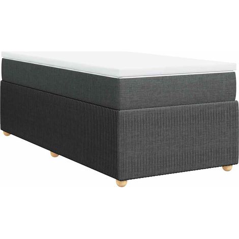 Maison Exclusive - Boxspringbett mit Matratze Dunkelgrau 90x200 c