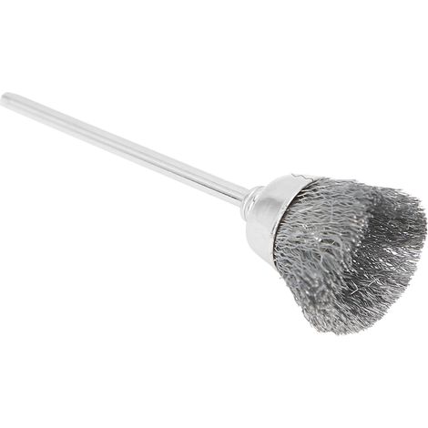 Brosse de nettoyage pour embout de perceuse à ongles en fil de laiton, accessoire de manucure argenté (1/5)