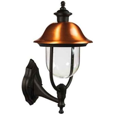 LANTERNA DA PARETE 'CALLIOPE UP' Colore Nero/Rame