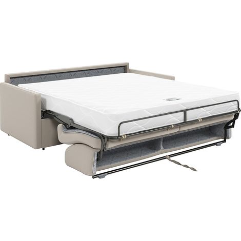 Divano letto 4 posti express Larghezza Materasso 160 cm Spessore 18 cm in Tessuto Panna - - CALIFE (1/2)