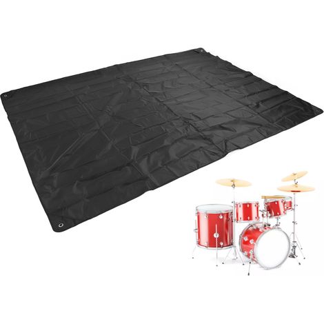Schutzhülle für Trommel 420D Oxford Silber Wasserdicht Anti-UV für Tisch/Stuhl im Wohnzimmer [203x274cm Schwarz] (1/5)