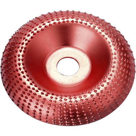 MINKUROW Mola Per Smerigliatura Angolare In Legno Mola Per Intaglio Utensile Rotante Per Smerigliatrice Angolare Rivestimento In Metallo Duro Foro 16 Mm Foro (Rosso Vino) (1/5)