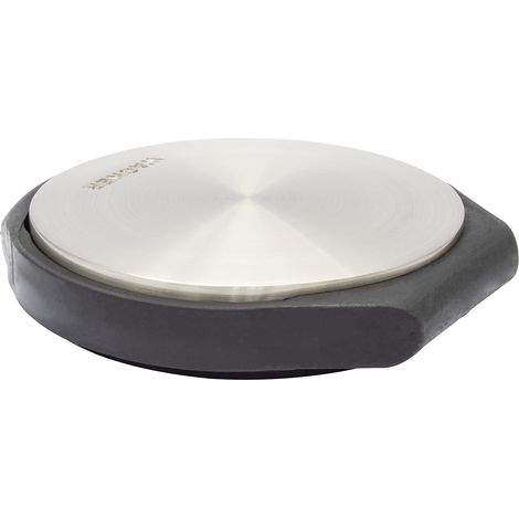 WAGNER Fermaporta BIG DISK COLORE ACCIAIO INOX - Diametro Ø 90 x 103 x 17 mm I Fermaporta da posizionare I Fermaporta premium in acciaio industriale e gomma termoplastica - 15509004 (1/5)