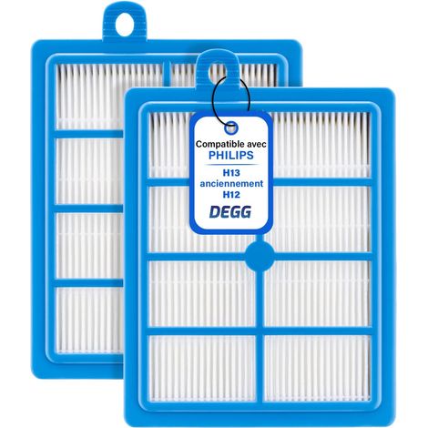2 - Filtre HEPA H13 - Accessoire aspirateur - Compatible Philips Electrolux Aeg Tornado - Filtration allergènes poussière - Pour Performer Power Pro Jetmaxx - Blanc (1/5)