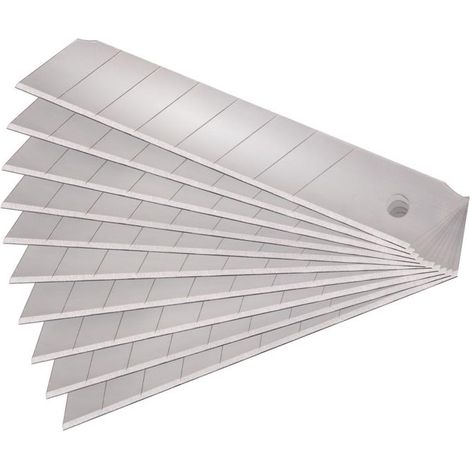 Cuchillas de repuesto EXTOL para cuchillo, 10 unidades, 18 mm (grosor 0,5 mm/7s), SK4 8855091