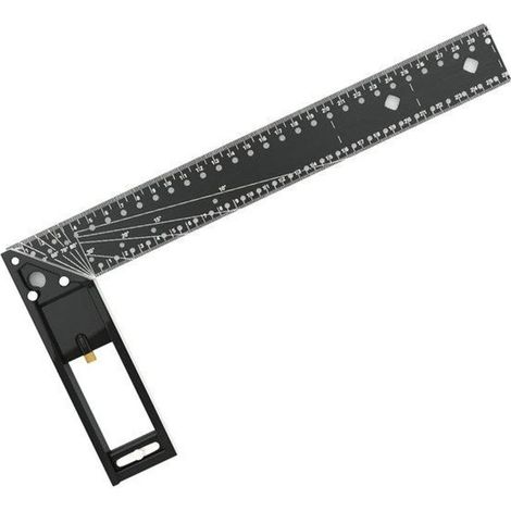 Ruban de mesure d'angle multi-coins précis, combinaison d'angles de 10° à 90°, avec trous de marquage, ruban de mesure d'angle pivotant, résistant aux chutes, adapté au travail du bois et à l'ingénier