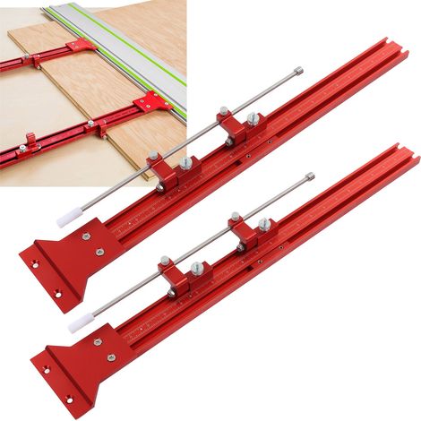 Système de rails de guidage parallèles pour le travail du bois, scie circulaire en alliage d'aluminium, ensemble de rails en T, support de rail de guidage fixe, outils auxiliaires (1/5)