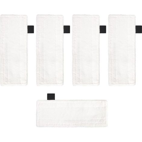 Kaelt - Lot de 5 tampons en microfibre - Compatibles avec les nettoyeurs vapeur Karcher EasyFix SC2 SC3 SC4 SC5 - Tampons de rechange pour balai vapeur - Accessoires de nettoyage (1/5)