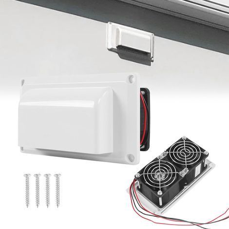 Geeigneter Abluftventilator, Wohnmobil-Seitenventilator 12V 25W, Innenraum-Lüftungsgitter, Abluftventilator-Set mit Befestigungsschrauben, Wohnwagen, Wohnmobil, Anhänger usw. (1/5)