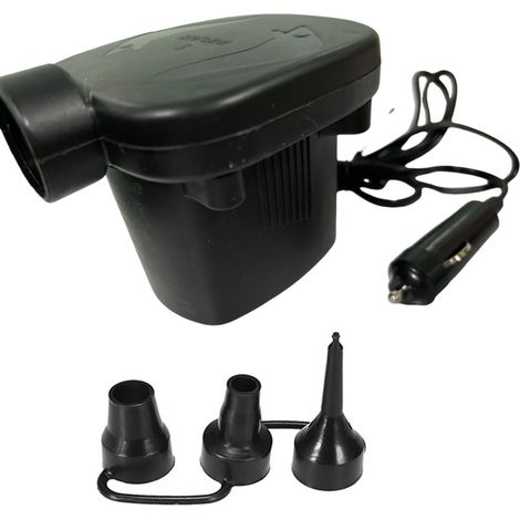 Tragbare elektrische Luftpumpe 480 l/min 0,8 psi mit 3 Düsen für aufblasbare Campingmatratzen (1/5)