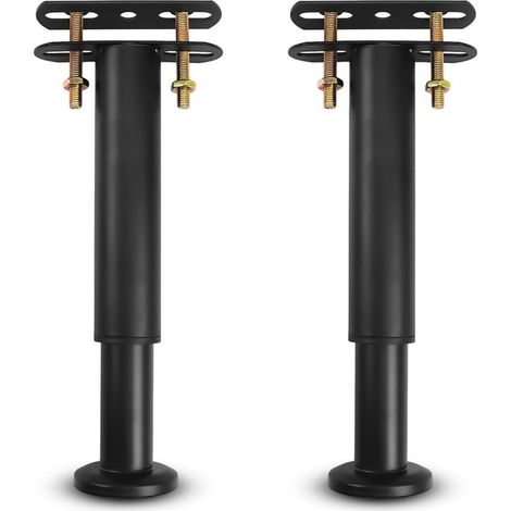 Gambe per letto regolabili, gambe metalliche per mobili, gambe di supporto estensibili e robuste per reti a doghe. Adatte come pezzi di ricambio per armadi, divani e telai letto. (1/4)