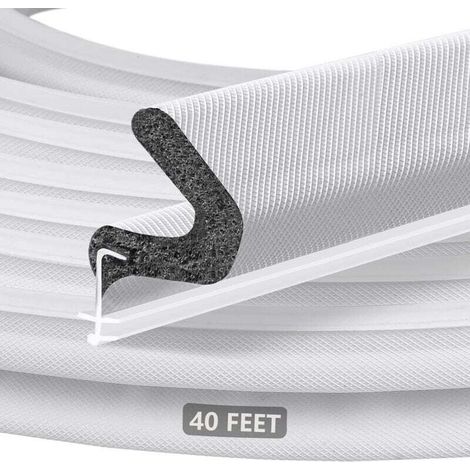 12 meters extra-long sealing strip, suitable for large spaces, easy to install (white). (1/4)