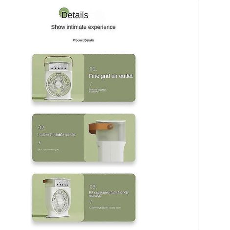 Tragbare Klimaanlage Ventilator 5 Löcher Spray Air Gurren Mini Persönlichen Ventilator Elektrische Ventilator Luftbefeuchter Tabl (1/5)
