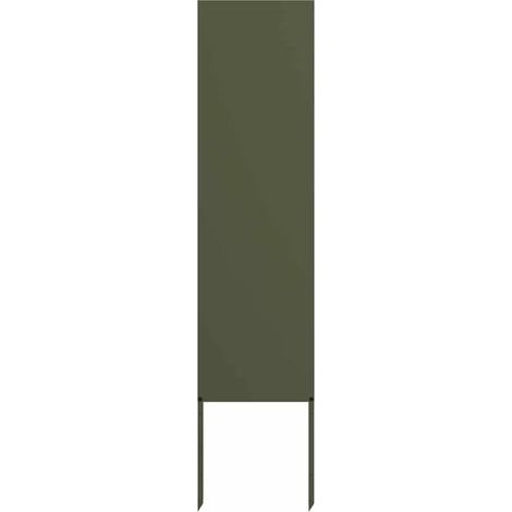 Paravent de jardin vert olive, 32 x 140 cm (1/5)