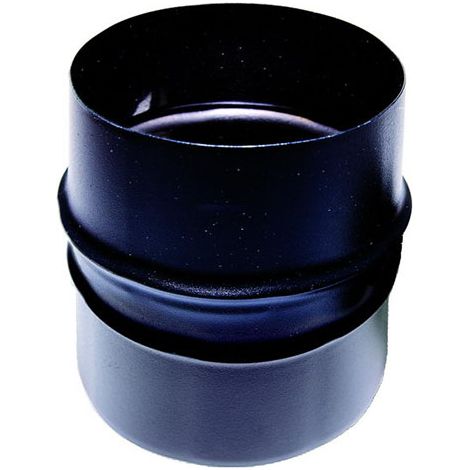 MBM – Douille male/male tuyau 100 mm émaillée 600°C – Acier noir résistant à la corrosion – Pour poêles à granulés – Tube CE Made in Italy