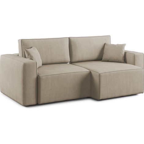 Morfeo Sofá con asiento extraíble en tela impermeable 180 cm Beige