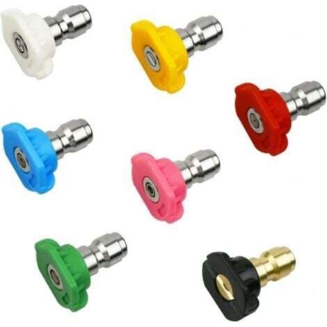 Set di 7 ugelli a sgancio rapido, ugelli rotanti a connessione rapida da 6,35 mm, destinati principalmente alla pulizia di auto e giardini.