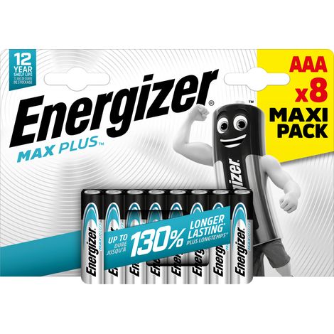 Pila Alcalina MAX Plus - Pack de 8 Pilas Alcalinas AAA