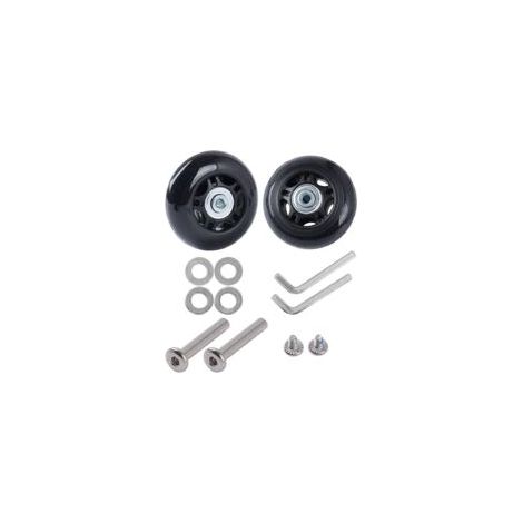 Kit di riparazione e sostituzione ruote per valigia in 2 pezzi con assi in gomma silenziosi, ruote di ricambio per accessori da viaggio e valigia (50 mm x 18 mm) - Crezuo
