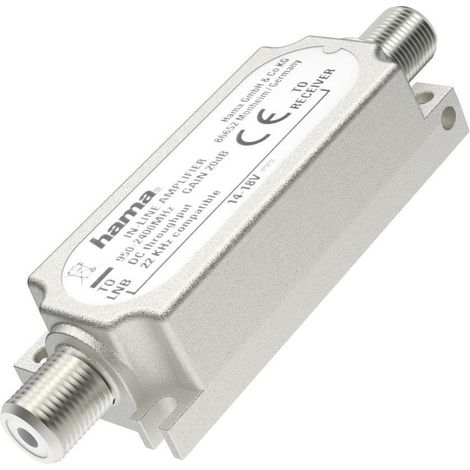 Amplificador de señal satélite Hama 00205233 20 dB carcasa metálica