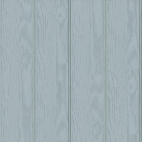 Tongue & Groove Blue Wooden Planks Wallpaper Washable Paste The Paper (1/4)