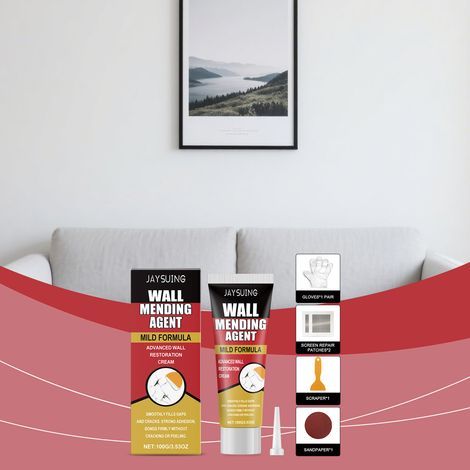 Kit de réparation murale à faire soi-même : simple, durable et résistant pour réparer les fissures et les murs. (1/5)