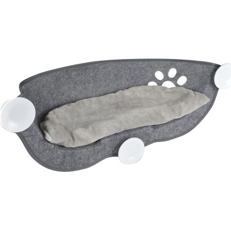 Hamac de fenêtre en feutrine - Gris - L 67 x l 25 cm - Livraison gratuite (1/5)