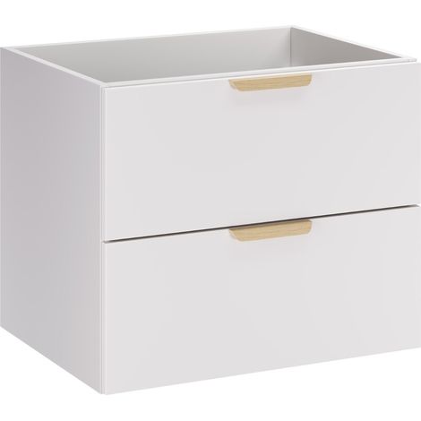 Meuble sous vasque suspendu ASTER blanc 60 cm (1/5)