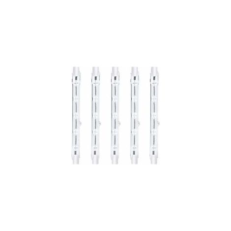 Lot de 5 spots halogènes linéaires R7S 118 mm 300 W à intensité variable J118 pour éclairage paysager et de sécurité