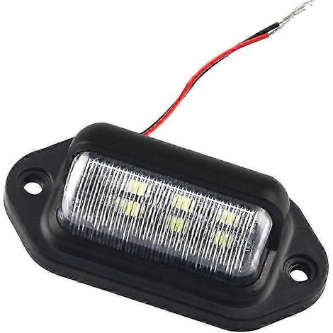 Feux de position latéraux à 6 LED 12-24 V pour plaque d'immatriculation, compatibles avec voitures, camions, remorques et caravanes. (1/3)