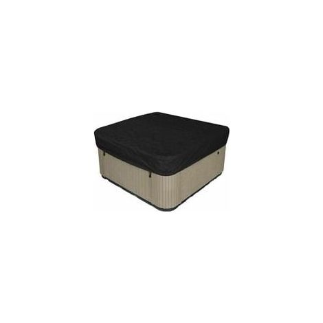 Bâche solaire carrée pour piscine, avec cordon élastique, imperméable, pour spa, protection extérieure, noire, 218 x 218 x 30 cm