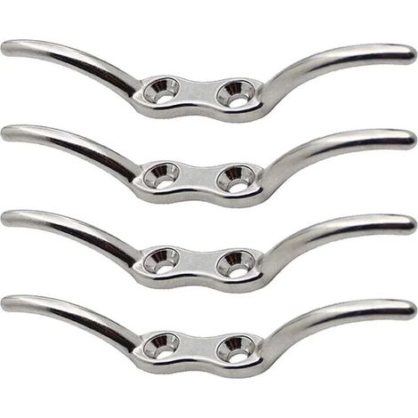 Taquet d'amarrage en acier inoxydable pour rideaux, stores, cordage, quai, pont, base marine, accessoire d'amarrage pour bateau (4 pièces) (1/5)